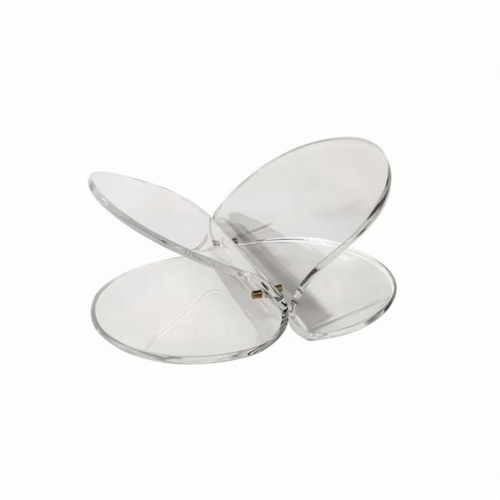Butterfly-Shaped Acrylic Book and Magazine Holder Decorative Transparent Desktop