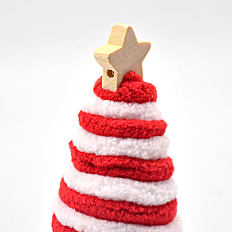 1Pc Mini Christmas Tree Tray Christmas Gift Desktop Christmas Tree Decoration Woolen Christmas Tree