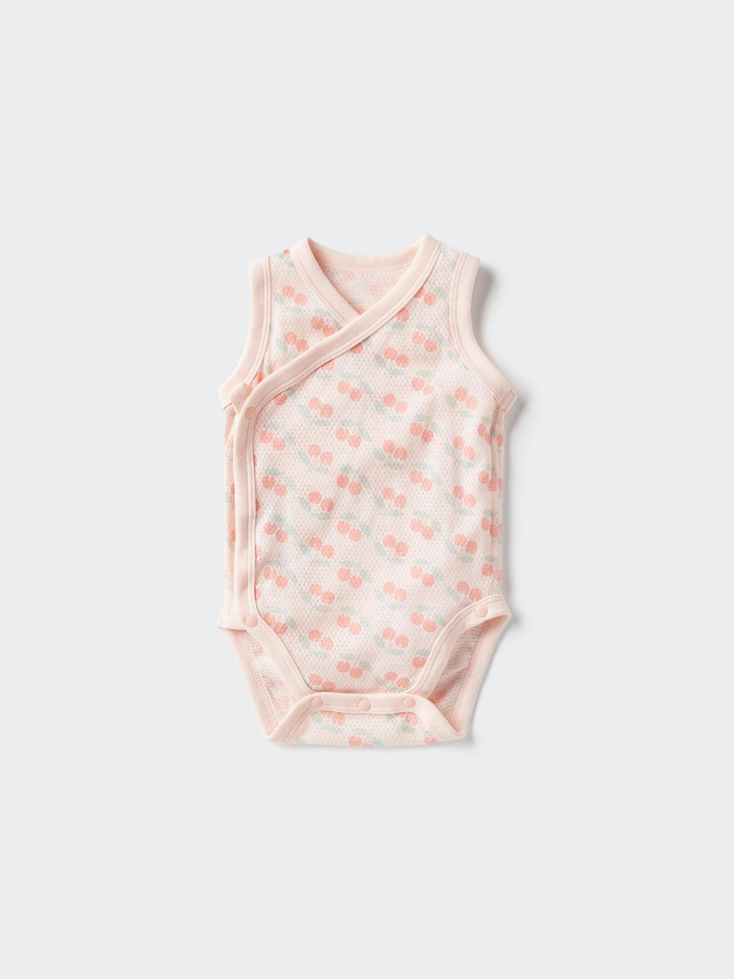 

Uniqlo Japan Cotton Mesh Bodysuit Sleeveless 11 PINK/70