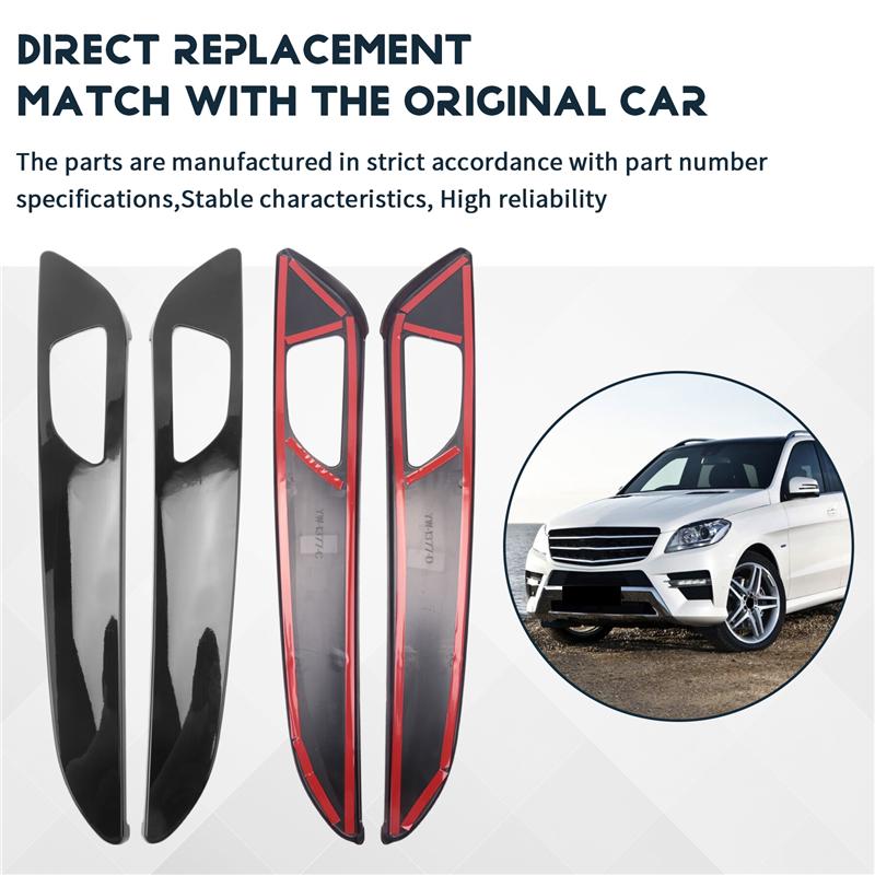 

Black Car Interior Door Handle Panel Cover Trim Strip Accessories Parts For Mercedes Benz W166 ML GL 2012-2015 GLS GLE 2016-2019