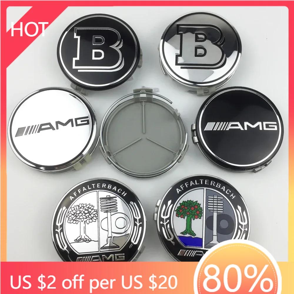 New 2025 Hot 75mm 4pcs Mercedes Benz Wheel Center Cap Hubcap for Mercedes AMG Apple Tree B W204 W211 W205 W212 W203 W213 W124 Ca