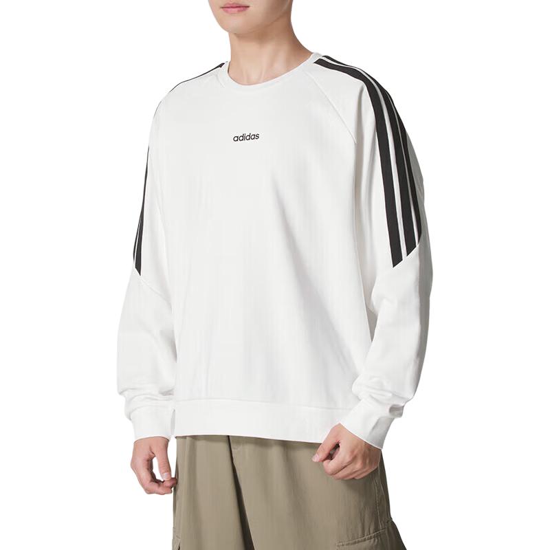 Adidas Sweatshirts Unisex White Crew Neck Moderate KA2563