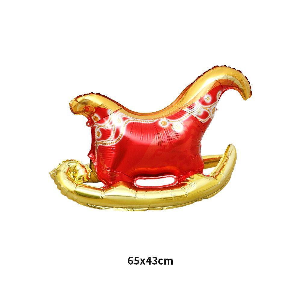 Inflatable Christmas Sleigh Balloon Deer Elk Aluminum Film Balloon Christmas Elk Balloon  New Year