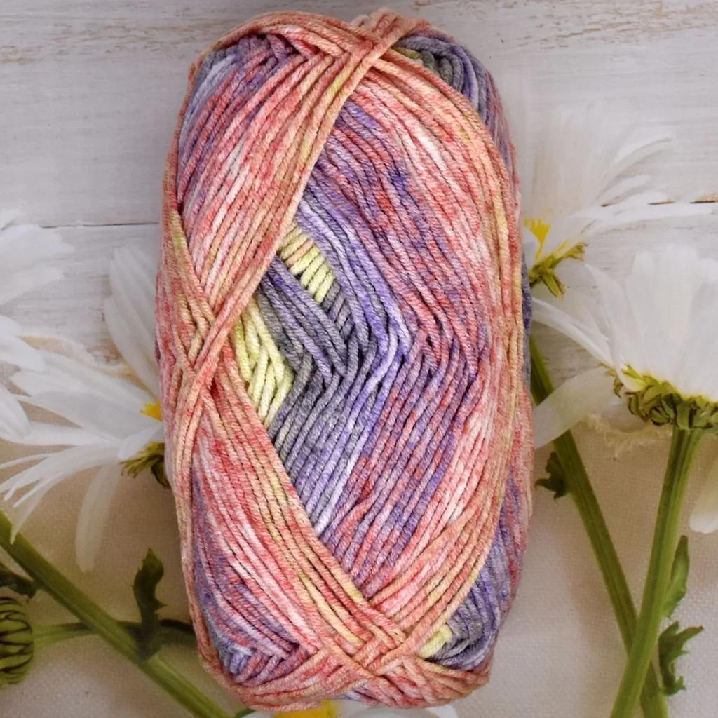 Milk Cotton Yarn Crochet knitting Rainbow Segment Dyed Combed Skin Affinity Handmade Knitted Baby Wool Sweater Scarf Thread 5PCS