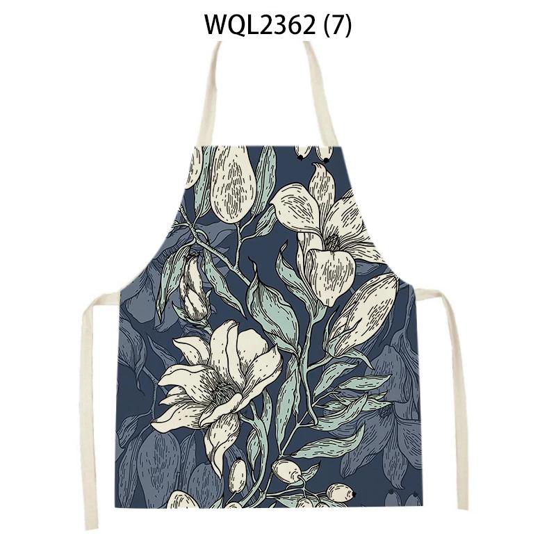 Retro Flowers Plant Pattern Aprons Home Baking Cooking Kitchen Aprons for Women Men Outdoor Garden Cleaning Aprons
