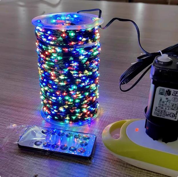 

Зеленый медный гирляндный свет для Рождества, гирлянда целебного цвета, украшение для гостиной и праздника 5m 50 LEDs Waterproof Battery Remote [Uncoiled]