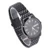 Quartz Wrist Watch for Men Luminous Hands Fashion Rhinestones Men Chronograph Analog Watch Black
