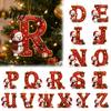 Gifts for Family Friends Cute Snowman Letter Christmas Ornament, 2D Flat Personalized A-Z Alphabet Acrylic Ornaments Hanging Pendant Xmas Tree, Indoor