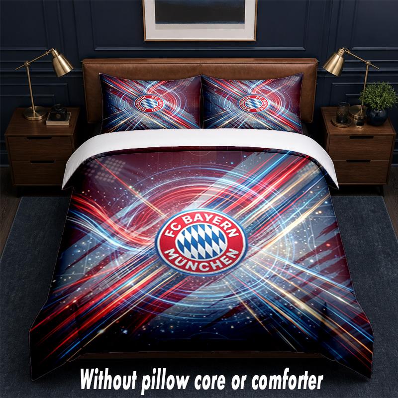Designové povlečení Bayern Mnichov 1 povlak na přikrývku + 2 povlaky na polštář Měkké prodyšné domácí povlečení