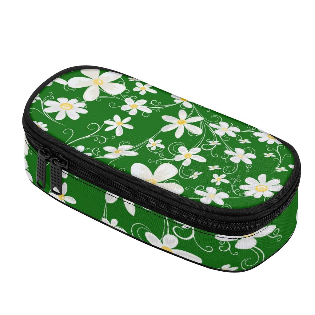 Pencil Pouch Secure Zipper Roomy Interior 300D Polyester with Mesh Pocket Removable Divider and Pen Slots for School and Study
