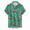 2026 Men's Summer Shirt Lapel Design Swimming Circle Gorilla Pattern Men's Large Size Shirt Fashion Loose Seaside Partywear