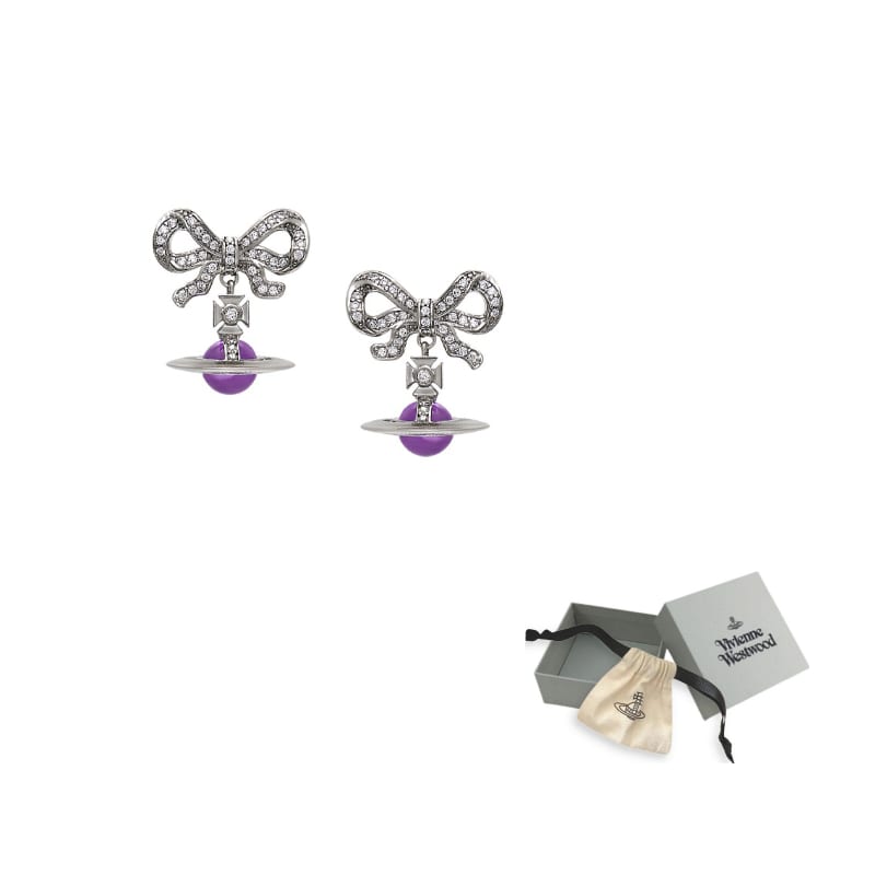 Vivienne Westwood Octavie 925 Sterling Silver, Cubic Zirconia Earrings Women's 6202014H01P243P243