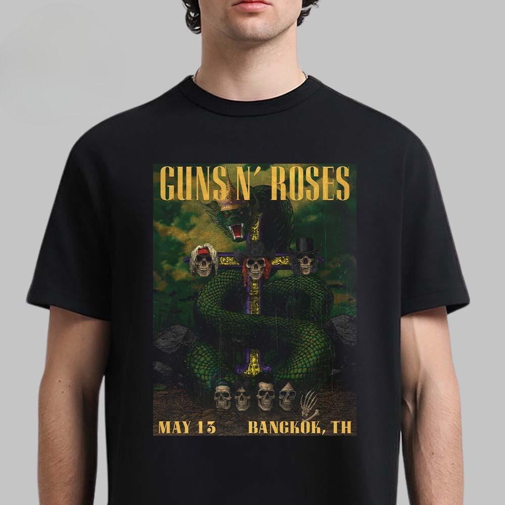 Rare Guns N Roses London UK 2025 Tour Event Tee At Wembley Stadium on June 26 2025 Two Sided T-Shirt