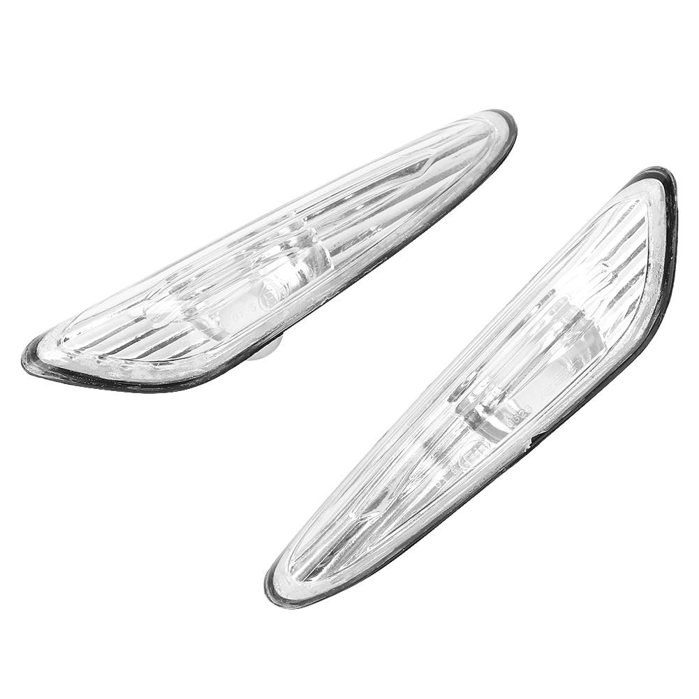 1 Pair Turn Signal Side Marker Lamp Cover 63137165915 63137165916 Fit for E46 325i Transparent