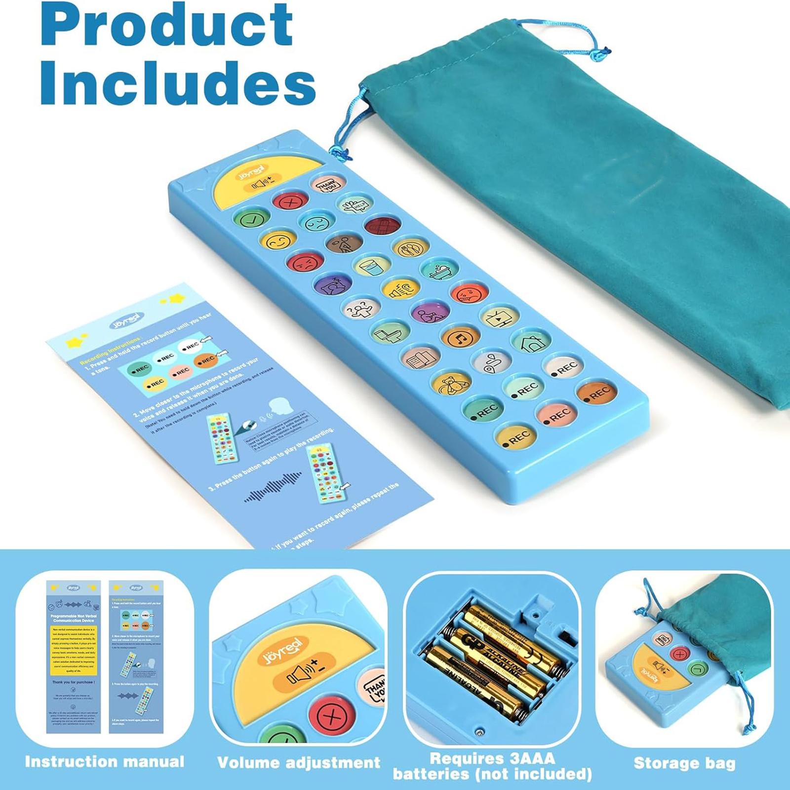 

Аутистическое устройство AAC, инструмент невербальной коммуникации Joyreal One Size синий