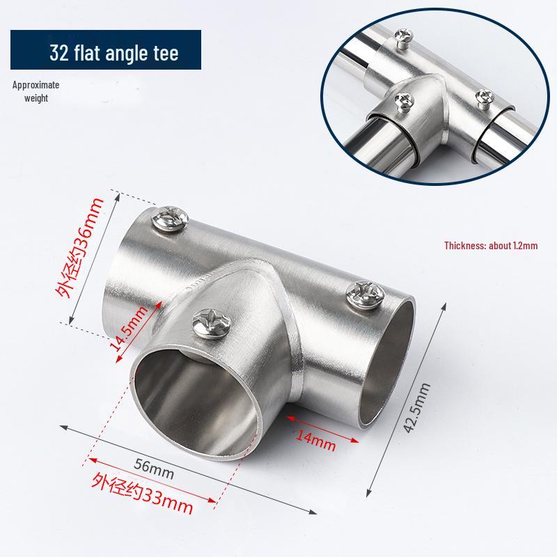 Stainless Steel Pipe Fittings for Clothes Racks and Shelves
