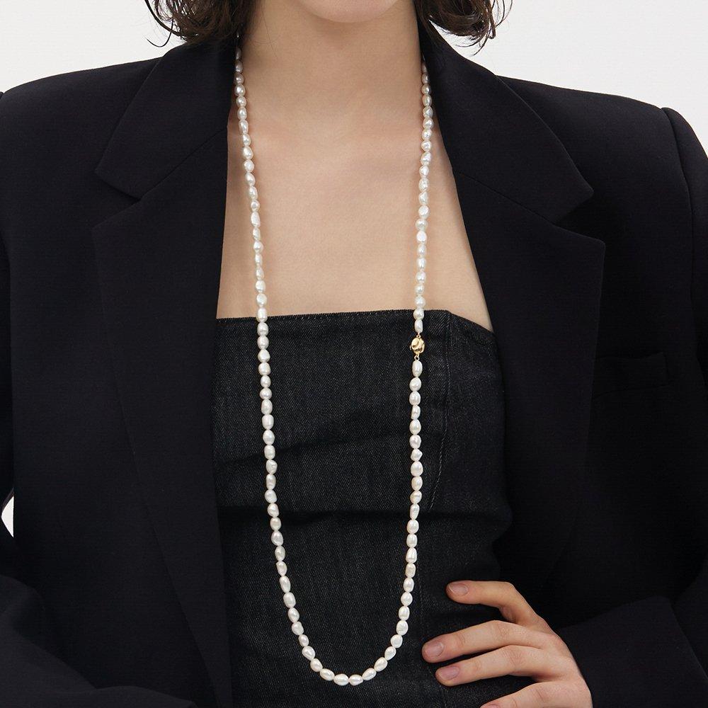 H Edition Silver (Y) Freshwater Pearl Long Necklace Hl6N53607Y9000