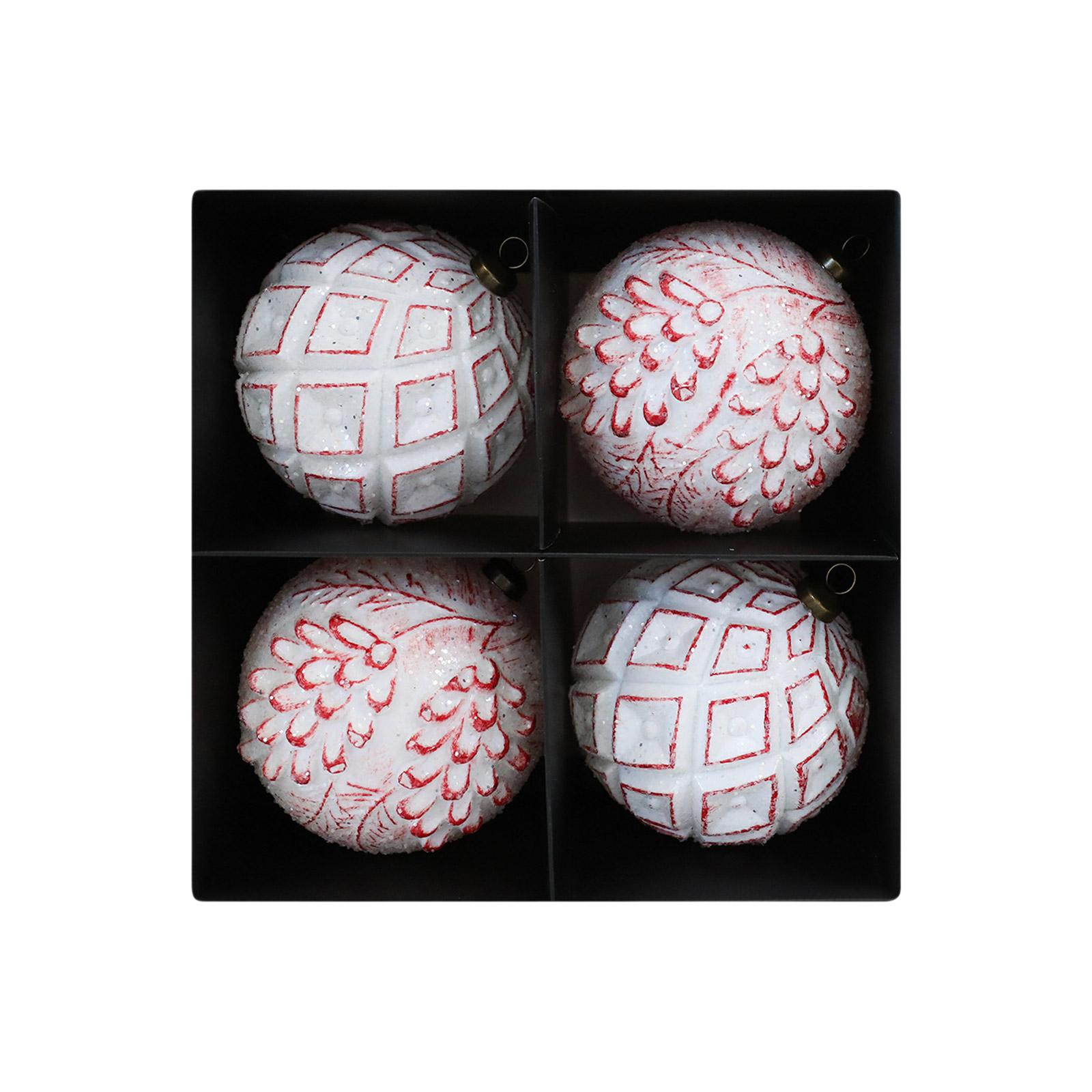 

Antique Christmas Ball Set - 10cm Vintage Christmas Balls Christmas Tree Ornaments Xmas Window Home Hanging Ball Decor Props Other