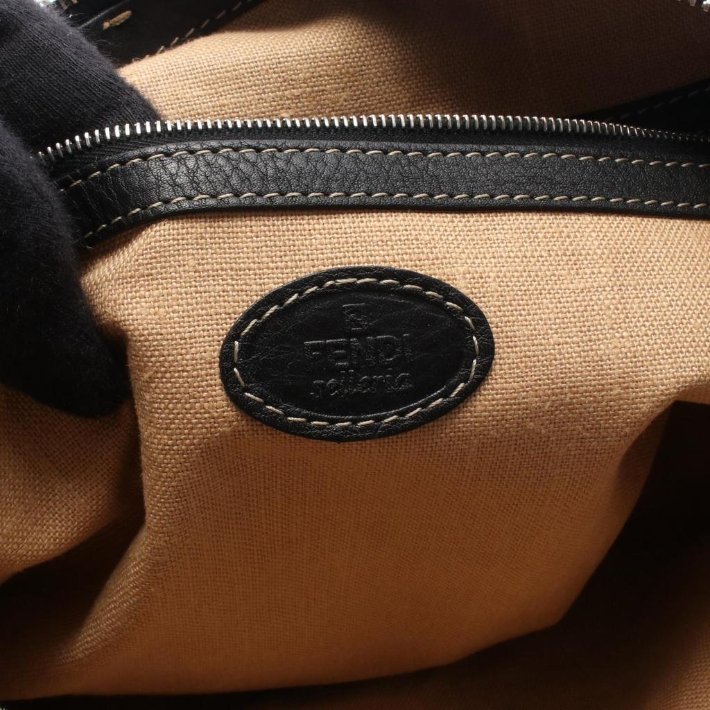 Used FENDI Selleria Shoulder Bag 8BT093 Leather Black Used Women