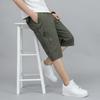Men's Summer Zipper Pocket Workwear Shorts for Hiking and Sports Elastic Waistband Athletic Plus Size Shorts