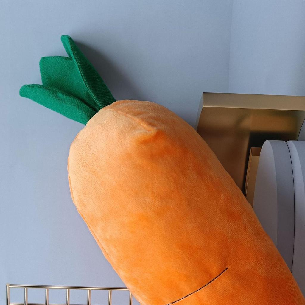 Tuggleksak för hundar, gosedjur, bettresistent tuggleksak för valpar, plyschmorot, för uttråkade djur, små stora raser, inomhus- och utomhusliv