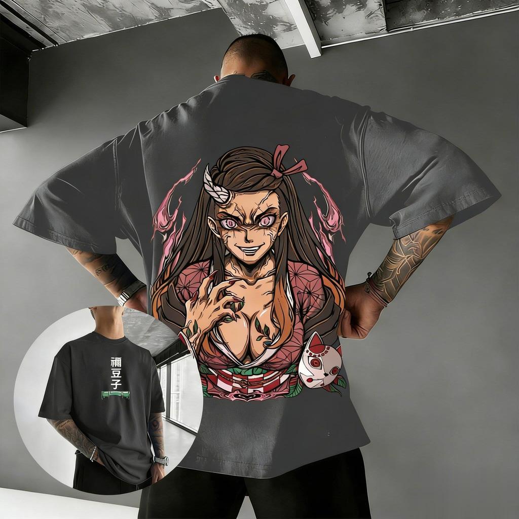 Kimetsu No Yaiba Nezuko Kamado Anime T-Shirt Herren Damen Kurzarm Dämonentöter Grafik-T-Shirt Streetwear Lässige Oberteile 2026 Sommer
