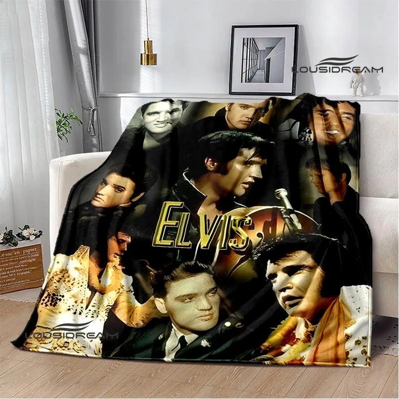 E-Elvis-Presley Retro print deken dekens voor bedden Picknickdekens Flensdeken Zachte en comfortabele deken verjaardagscadeau