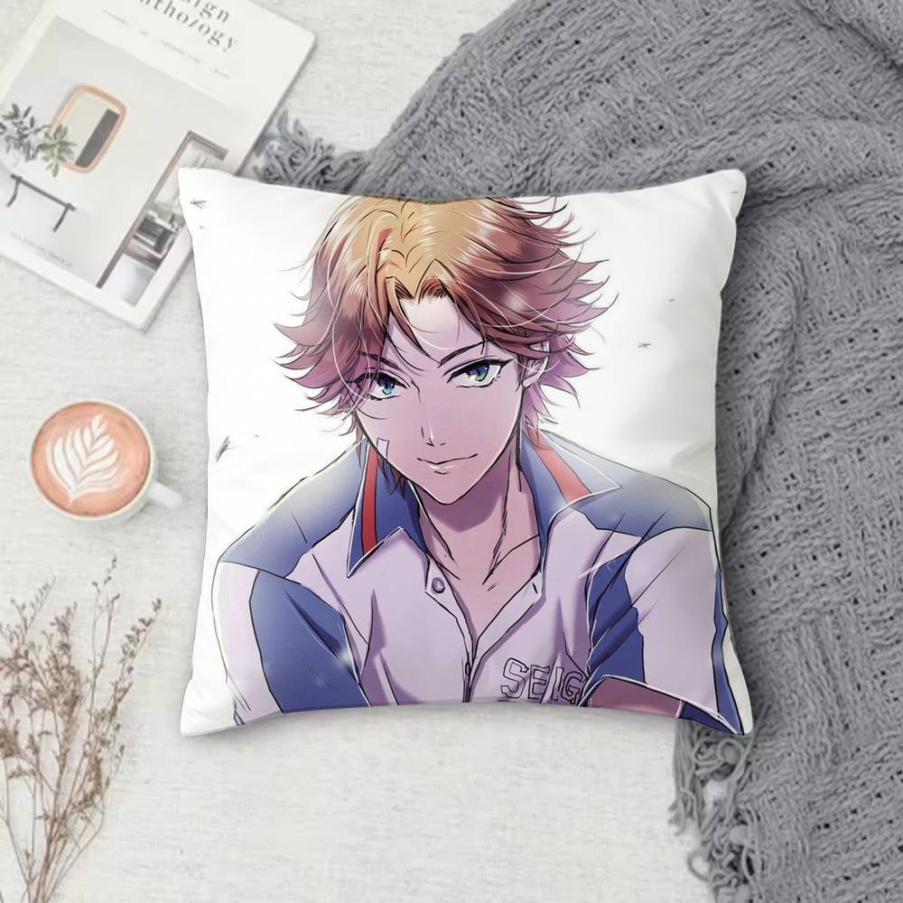 The Prince of Tennis Doublesided Printed Square Decorative Cushion Cover for Sofa Living Room Home Decor