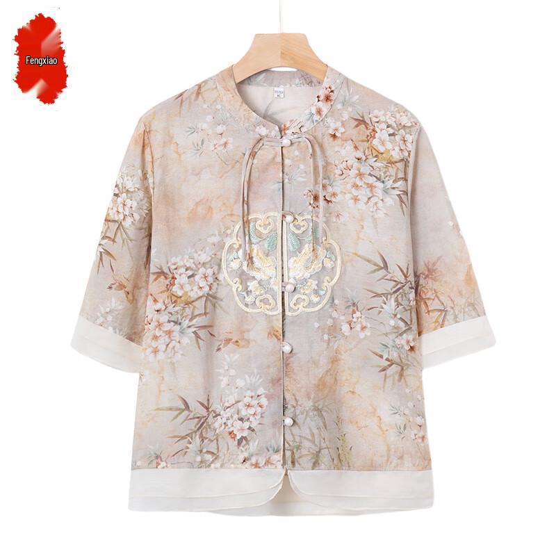 Middle-Aged Women s Stylish Chinese Summer Outfits 3XL