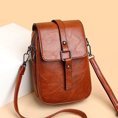 Geöltes Leder Retro Crossbody Handytasche für Damen