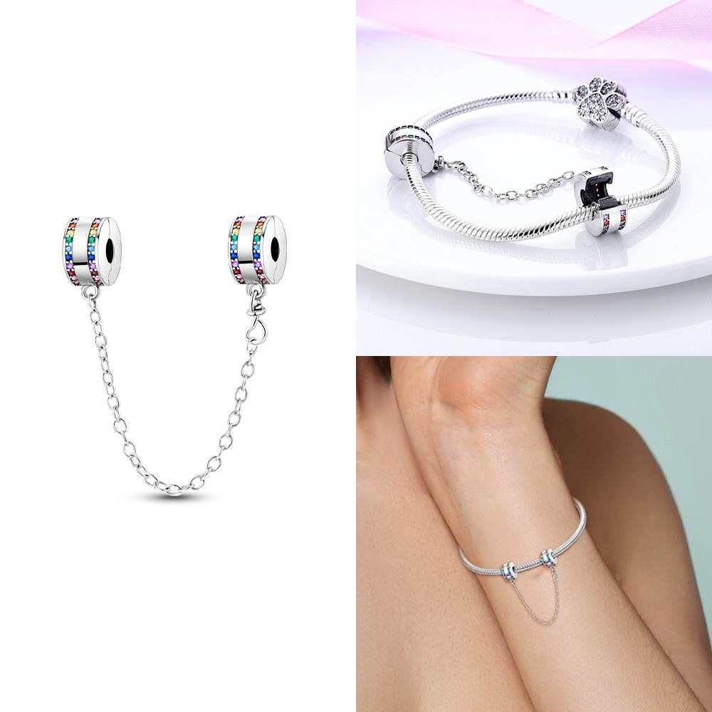 Exquisite Elegant Copper Charms Cat Moon Love Heart Beads Fit Original Pan Bracelet Making For Woman Jewelry Fashion Pendant