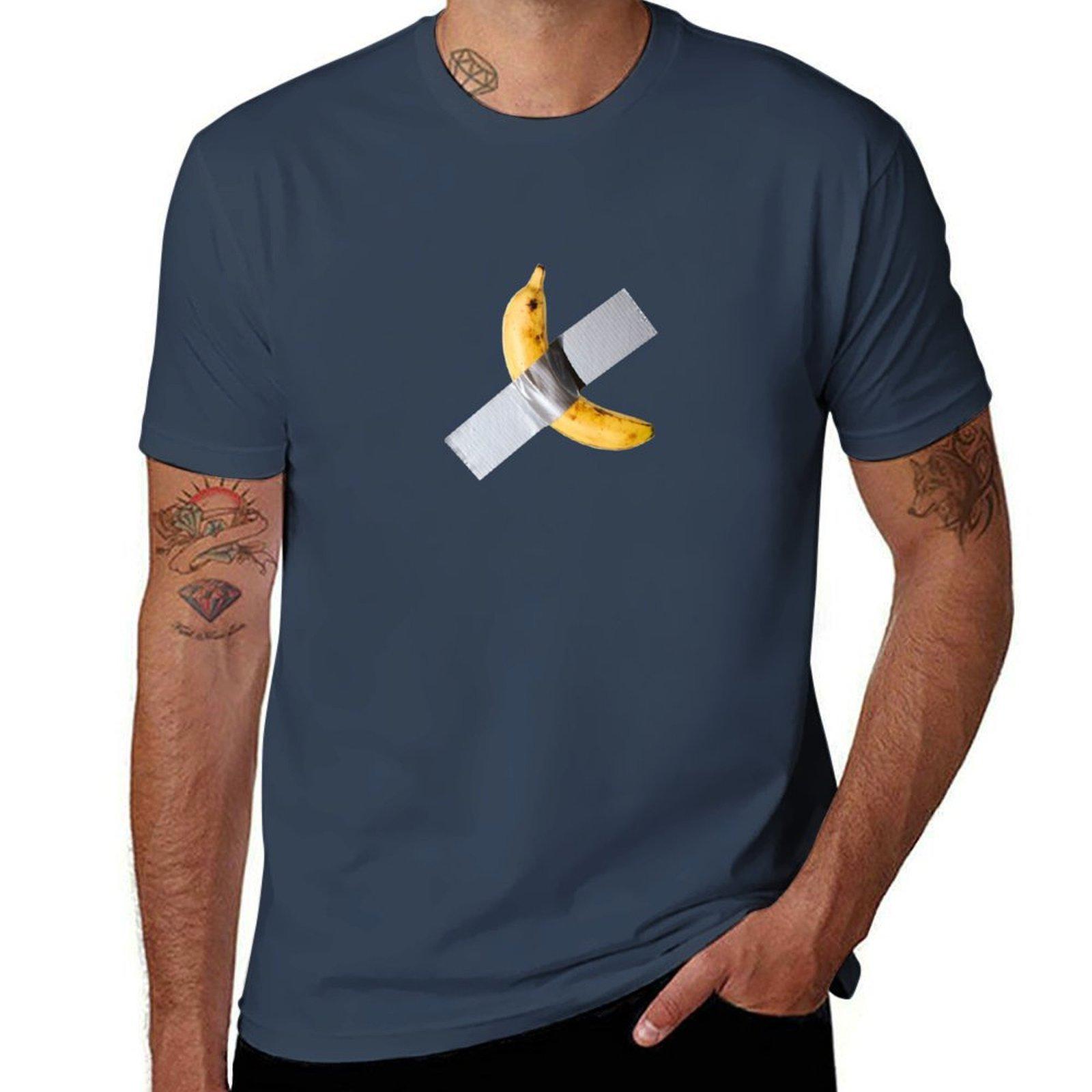 Funny duct tape banana art TShirt Gym Wear Breathable Short Sleeve Tee S
