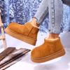 Fashion Platform Snow Boots Women's 2025 New Winter Fur Integrated Short Tube Snow Cotton