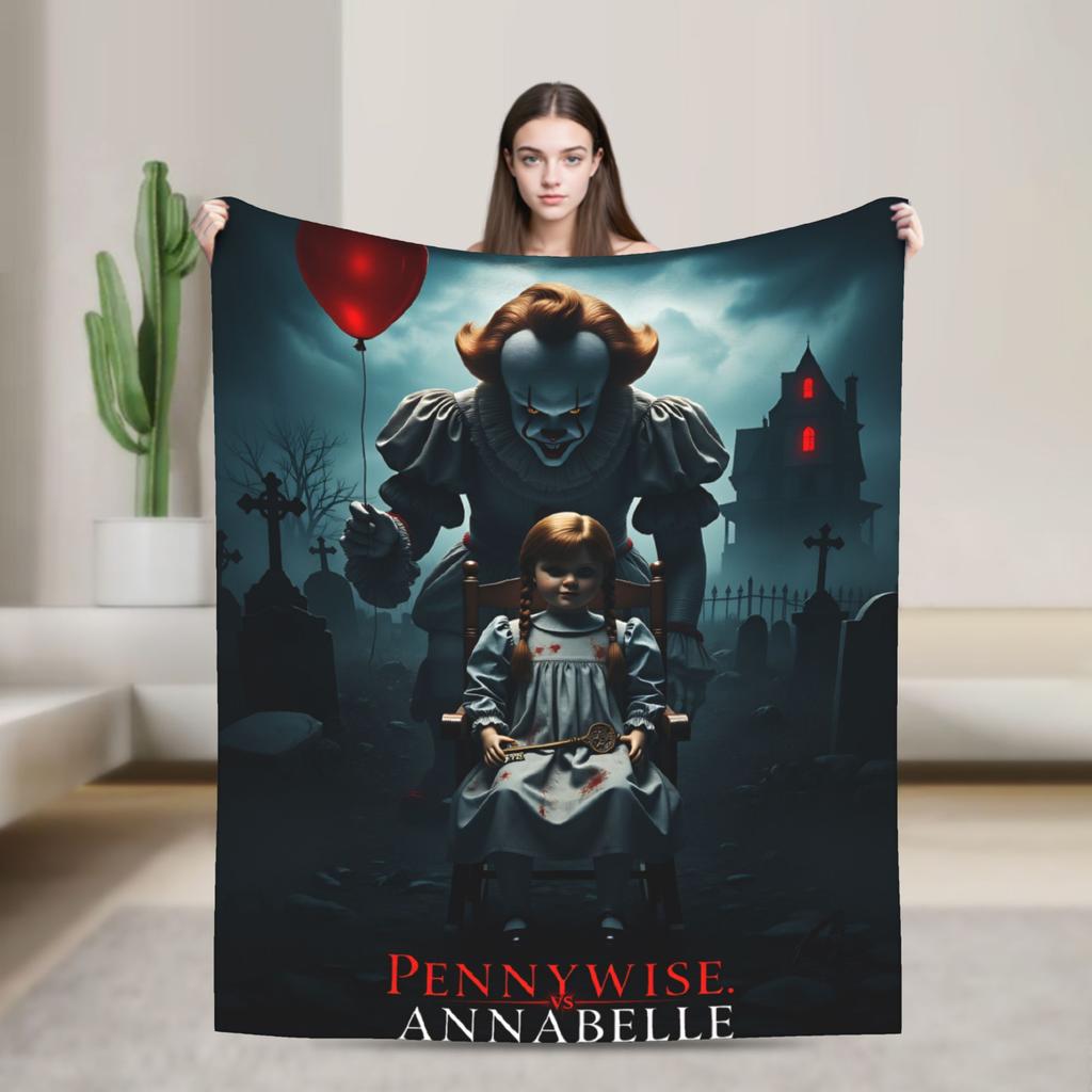 IT Welcome To The Derry 2025 Flannel Blankets Soft Throw Blanket for Bedroom Travel Office Novelty Bedspread Sofa Bed Cover