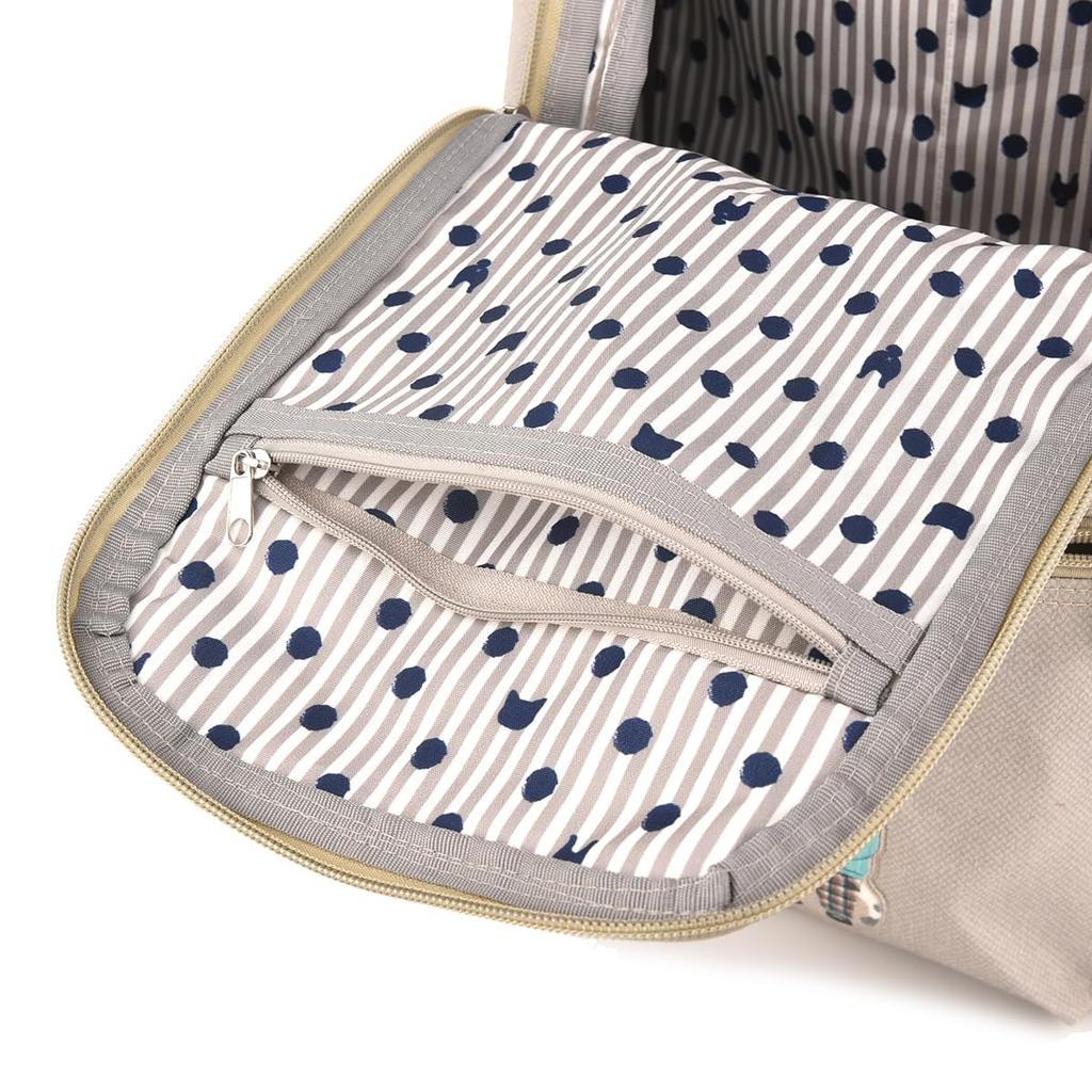 Kusguru Japan Tier-Mode Rucksack, Damen, 258532, Beige, Mittel