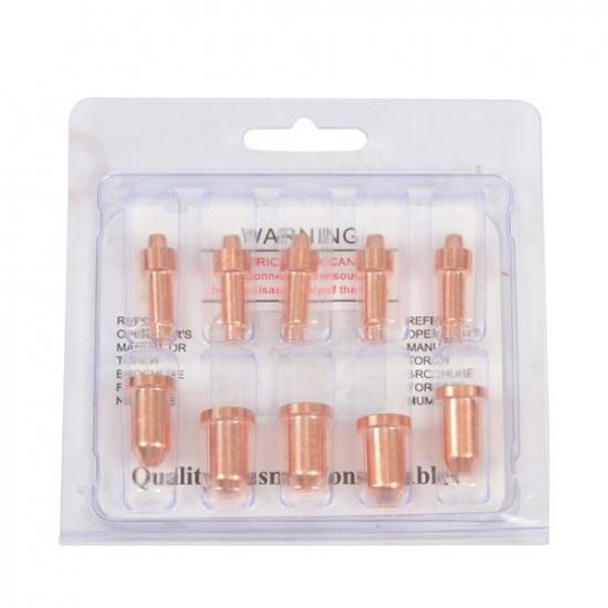 10 Pcs Plasma Cutting XT40 Torch Consumables Electrode 249926 Nozzle 249928 Tip