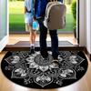 1Pcs Mandala Semi Circle Welcome Doormat Non-Slip for Outdoor Patio Porch Kitchen Bathroom Entryway Floor Mat