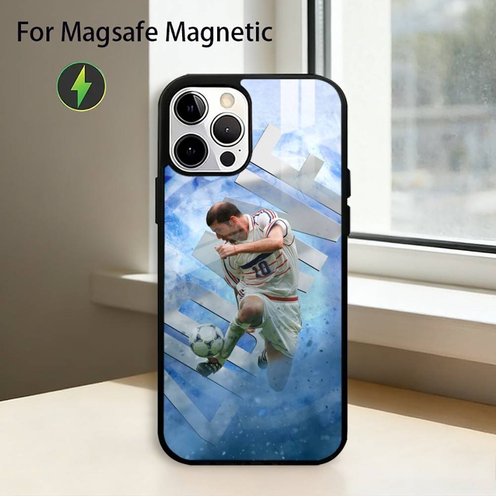 

Football Player Z-Zinedines Zidane Phone Case For iPhone17,16,15,14,13,12,11 Plus,Pro Magnetic For Magsafe Wireless Charging iPhone16