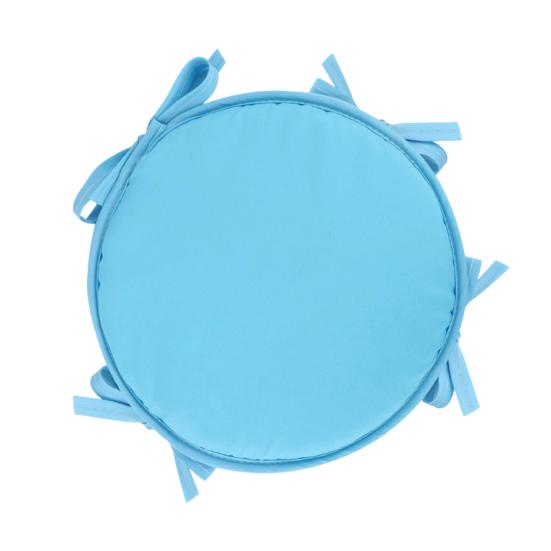 Round Chair Seat Pad Solid Color Seat Cushion 15 Inches Circular Chair Cushion with Straps for Indoor Outdoor Garden Patio Office Use