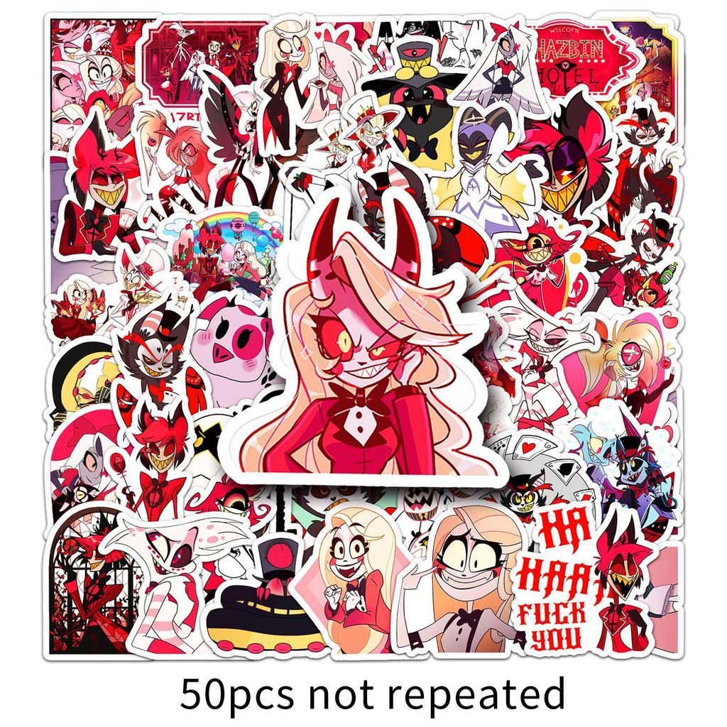 50 Sheets Cartoon Animation Waterproof Decorative Stickers for Notebooks & Phones