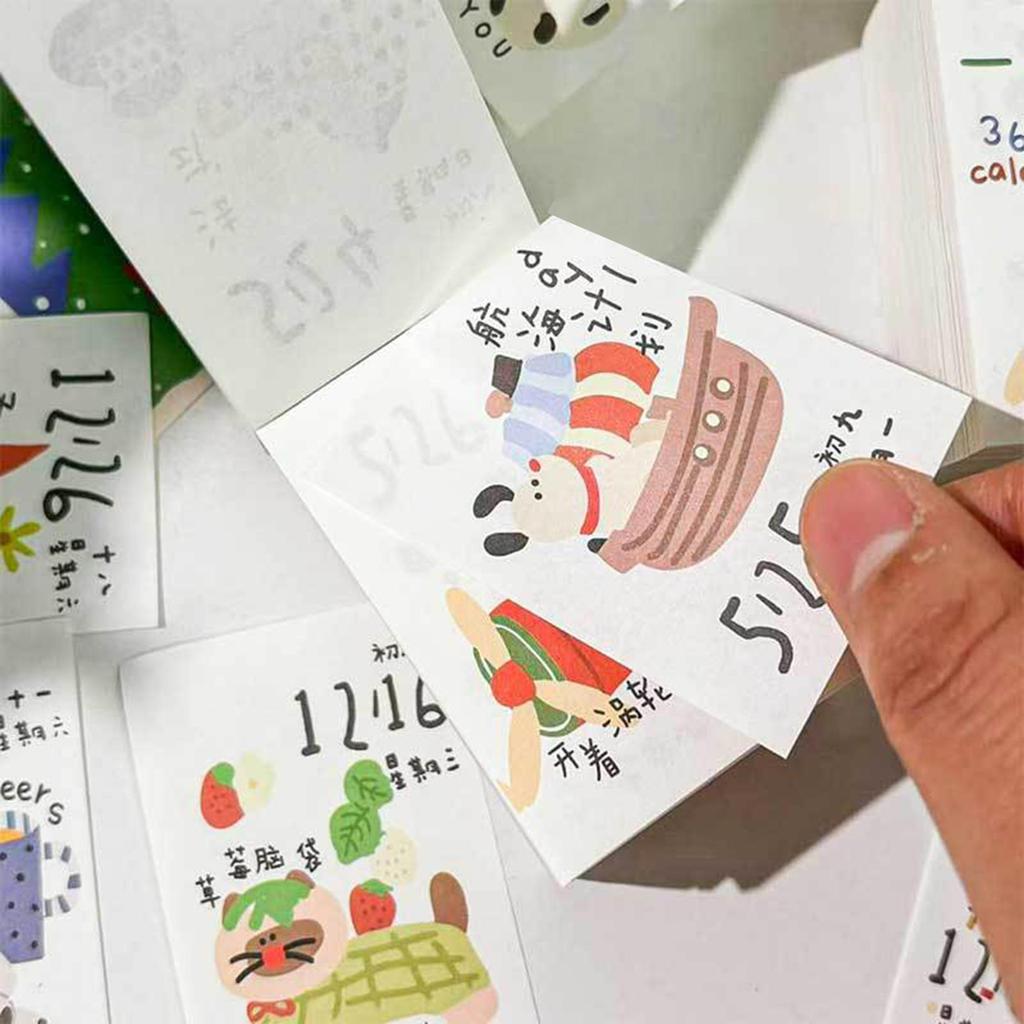Daily Calendar 2026 Mini 365 Day Calendar Planner Yearly Agenda Organizer Cute Doodles Painting Daily Planner For Home Office