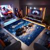1PC Custom Name Puppies Stars Theme Floor Mat Ideal for Living Room, Game Rooms, Office, Bedroom,Floor Mat Playful Design