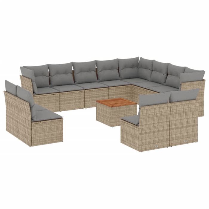 VidaXL Garden Lounge Set with Cushions 13 Pcs, Patio Sofas, Patio Furniture Set, Outdoor Furniture, 3256262