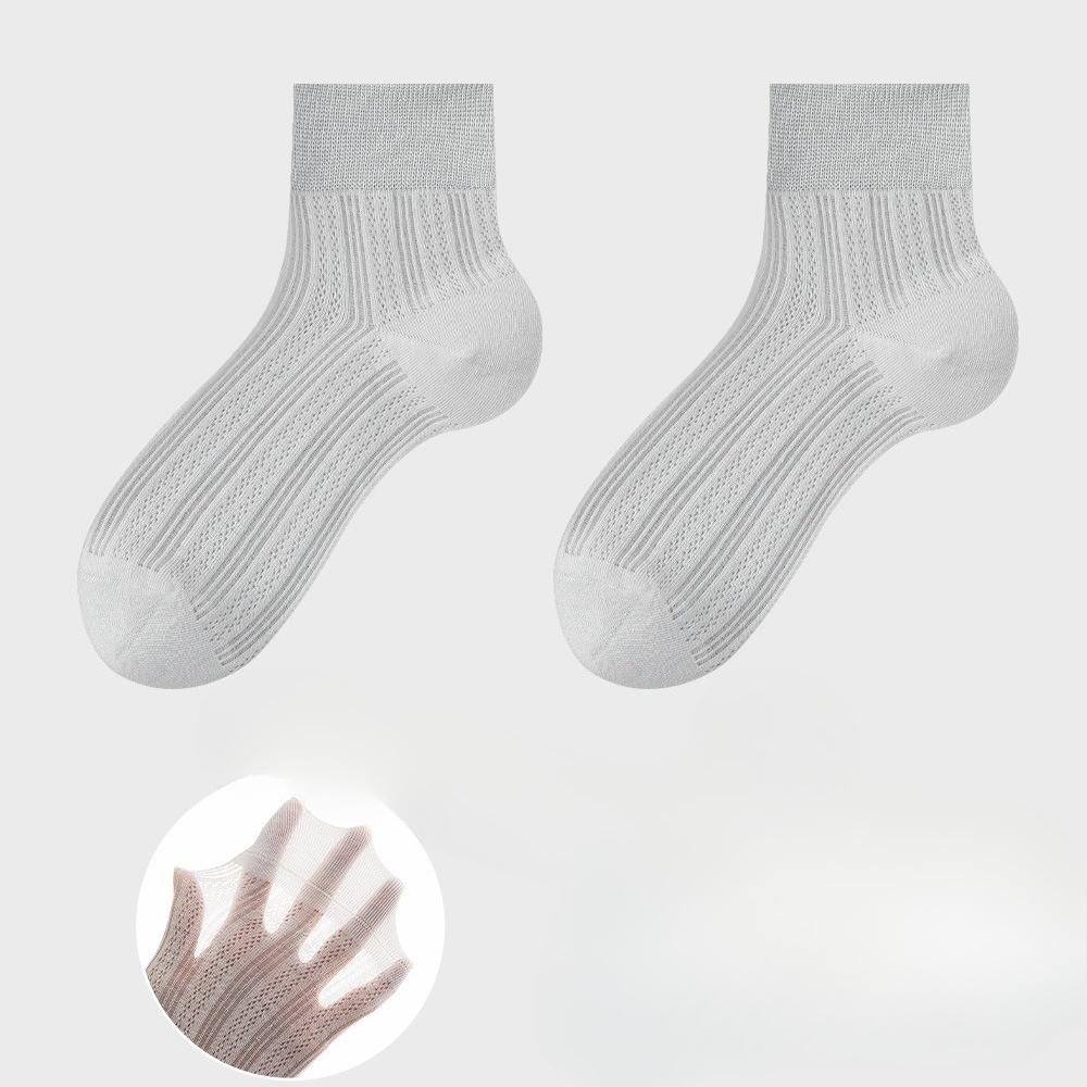 Summer Thin Breathable Mulberry Silk Short Socks for Women, Solid Color, Versatile, Sweat-absorbing Mesh, Boneless Women's Pure Cotton Socks