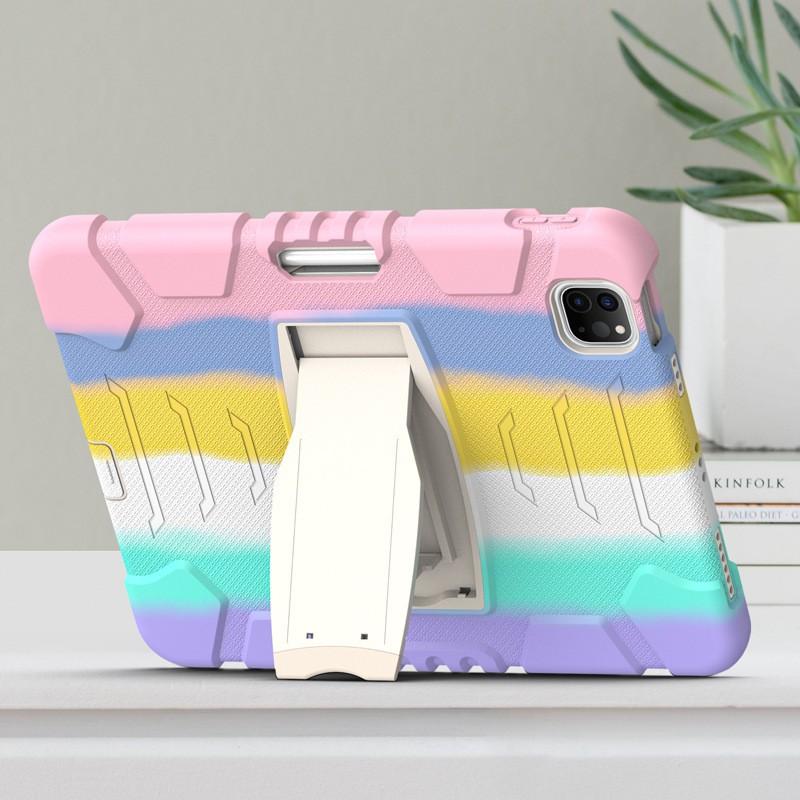 Silicone Full Cover Case With Kickstand IPad Pro 12.9 Inch 11 Shockproof Anti-Slip Heat Dissipation Scratch