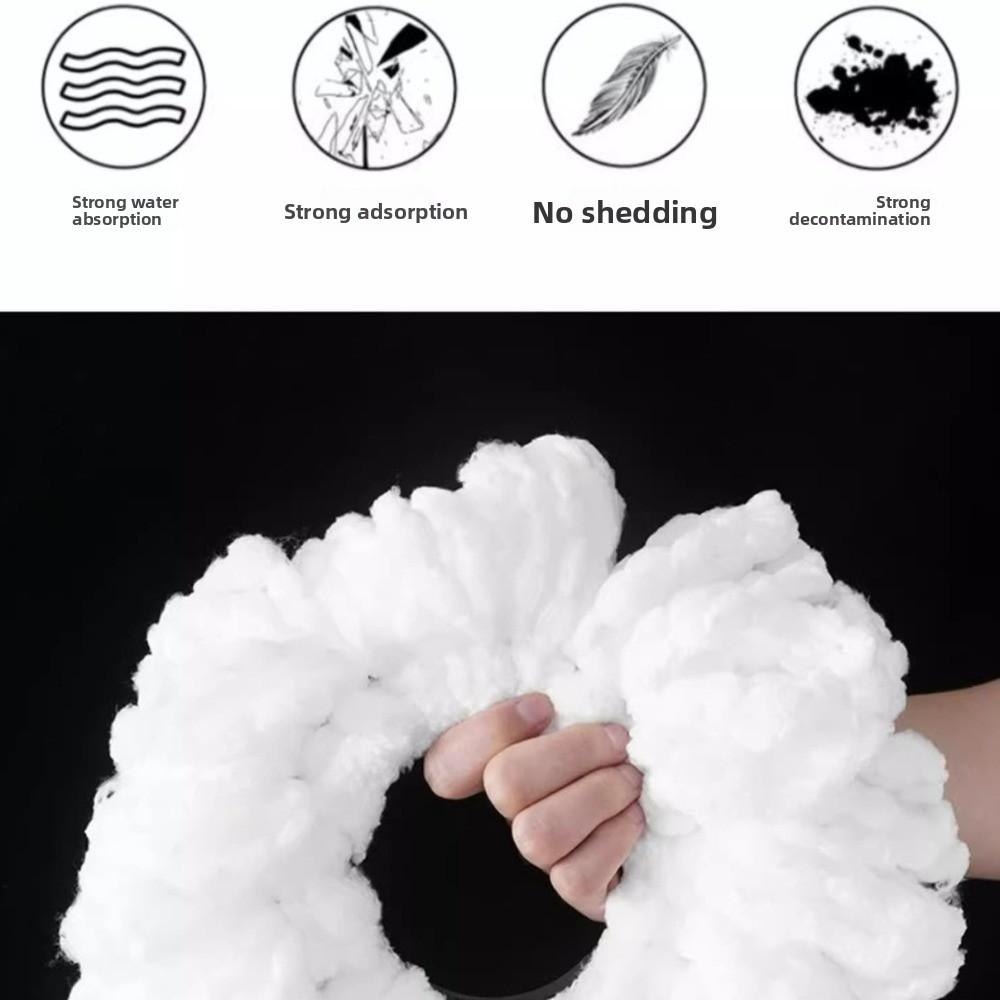 1pc Microfiber Spin Mop Replacement Head Standard Size Round Shape Mop Head Replacement Removable Washable Spin Mop Refills