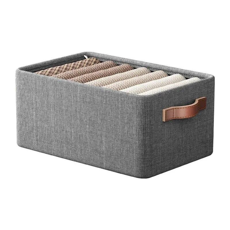 Clothes And Pants Storage Box Household Fabric Drawer Wardrobe Foldable Wardrobe Storage And Organizer With Steel Frame