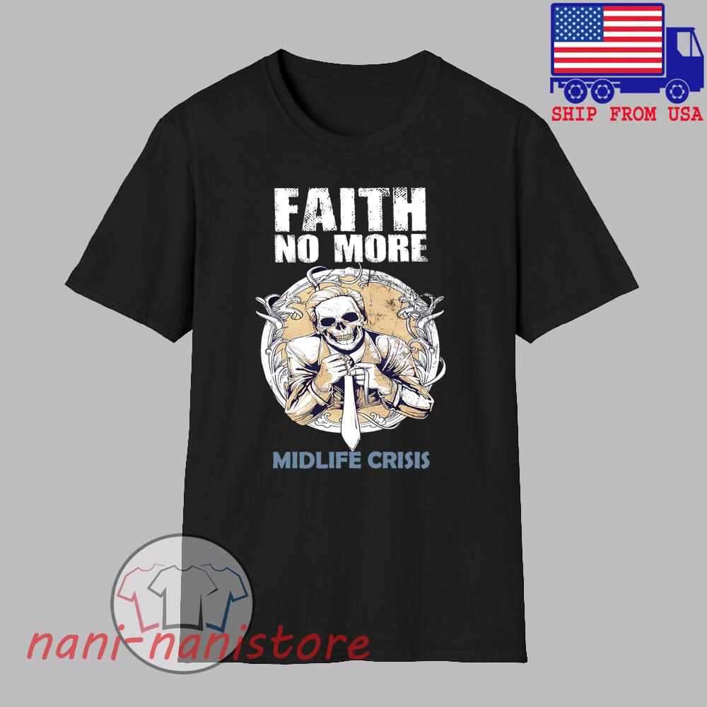 

Faith No More Midlife Crisis Men#039;s Black Size S5XL Unisex T-Shirt M