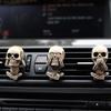 Vintage Skull Resin Air Vent Aroma Clip Holder Set