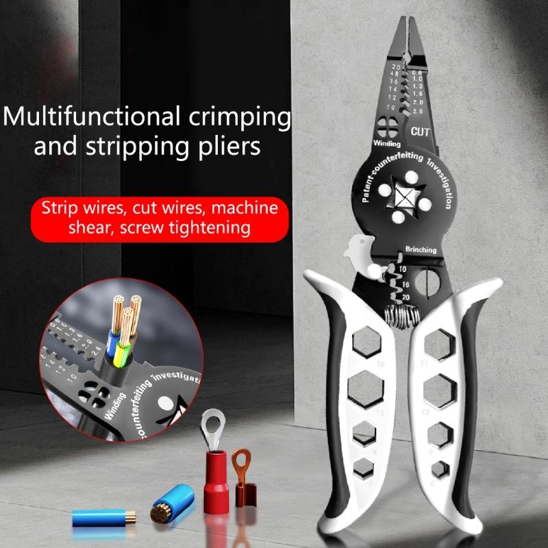 Multifunctional Wire Stripper Electrician Special Industrial Wire Splitters Stripping and Wire Cutting Pliers